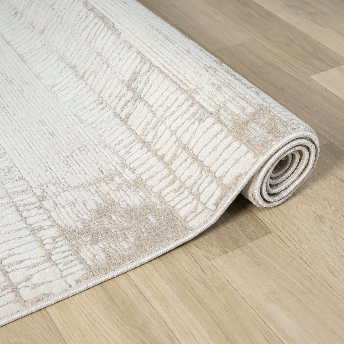 Linen Weston 737 Hallway Runner Rug - Angle | Rug Queen Australia