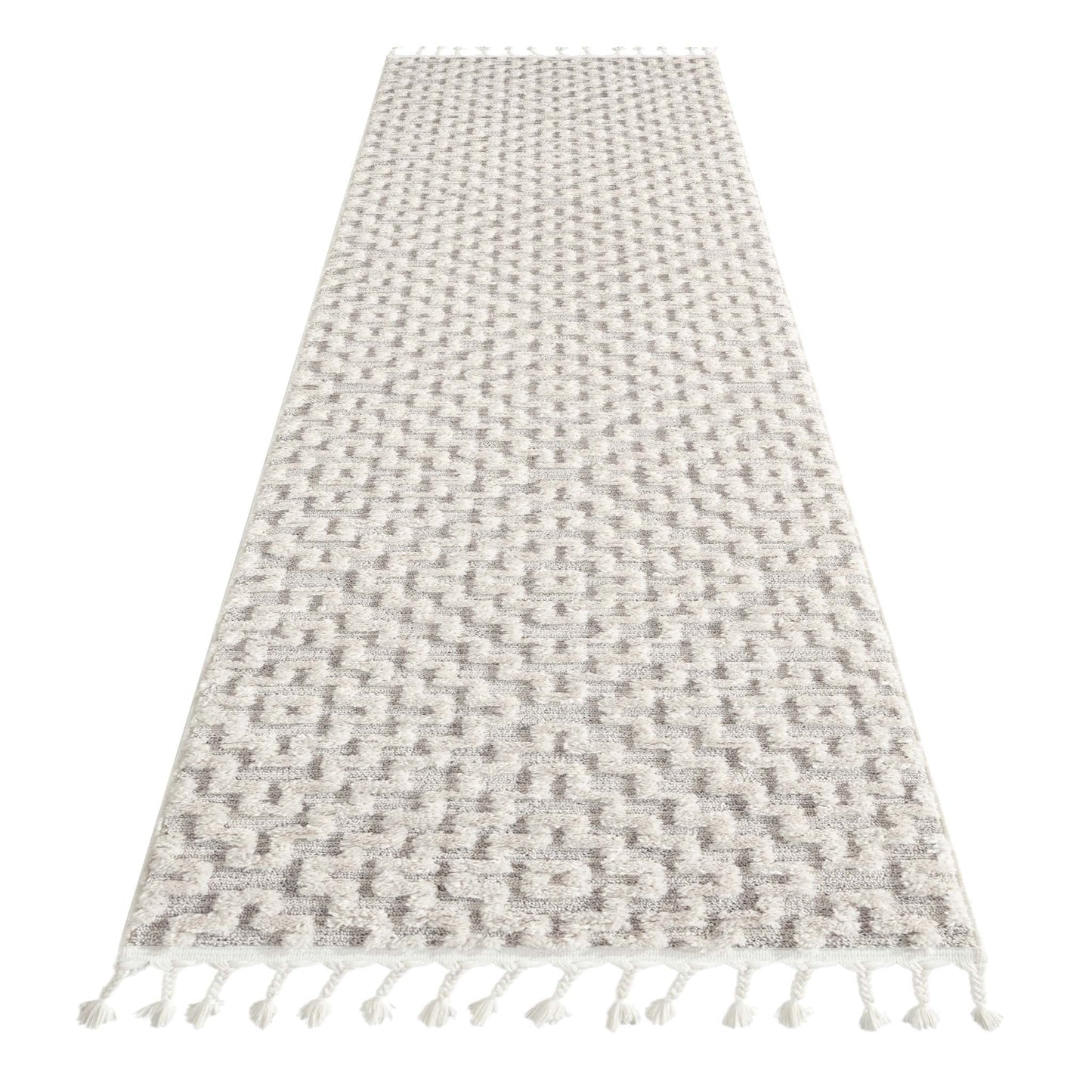 Alpine 3631 Light Grey Hallway Runner