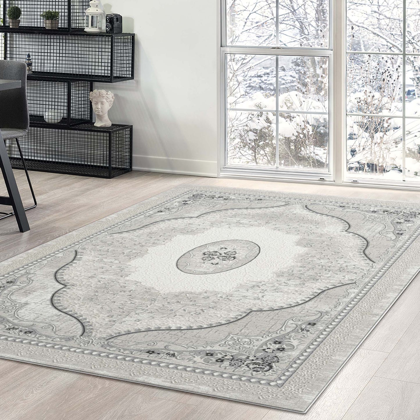 Amore 4002 Grey Rectangle Rug