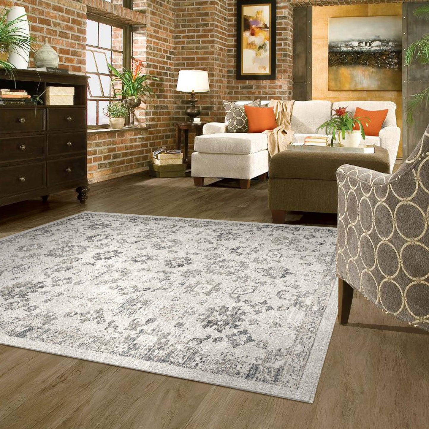 Aria 8201 Cream Rectangle Rug