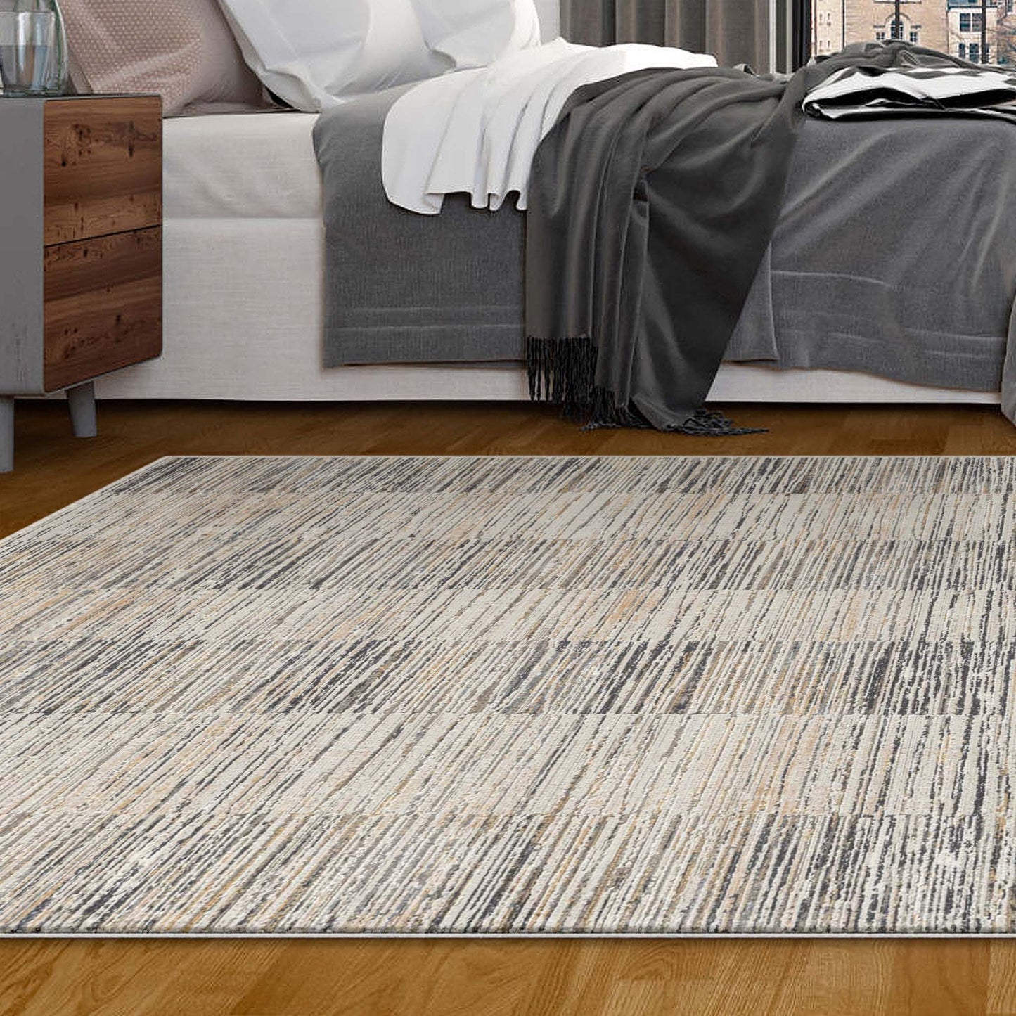 Aria 8202 Light Grey Rectangle Rug