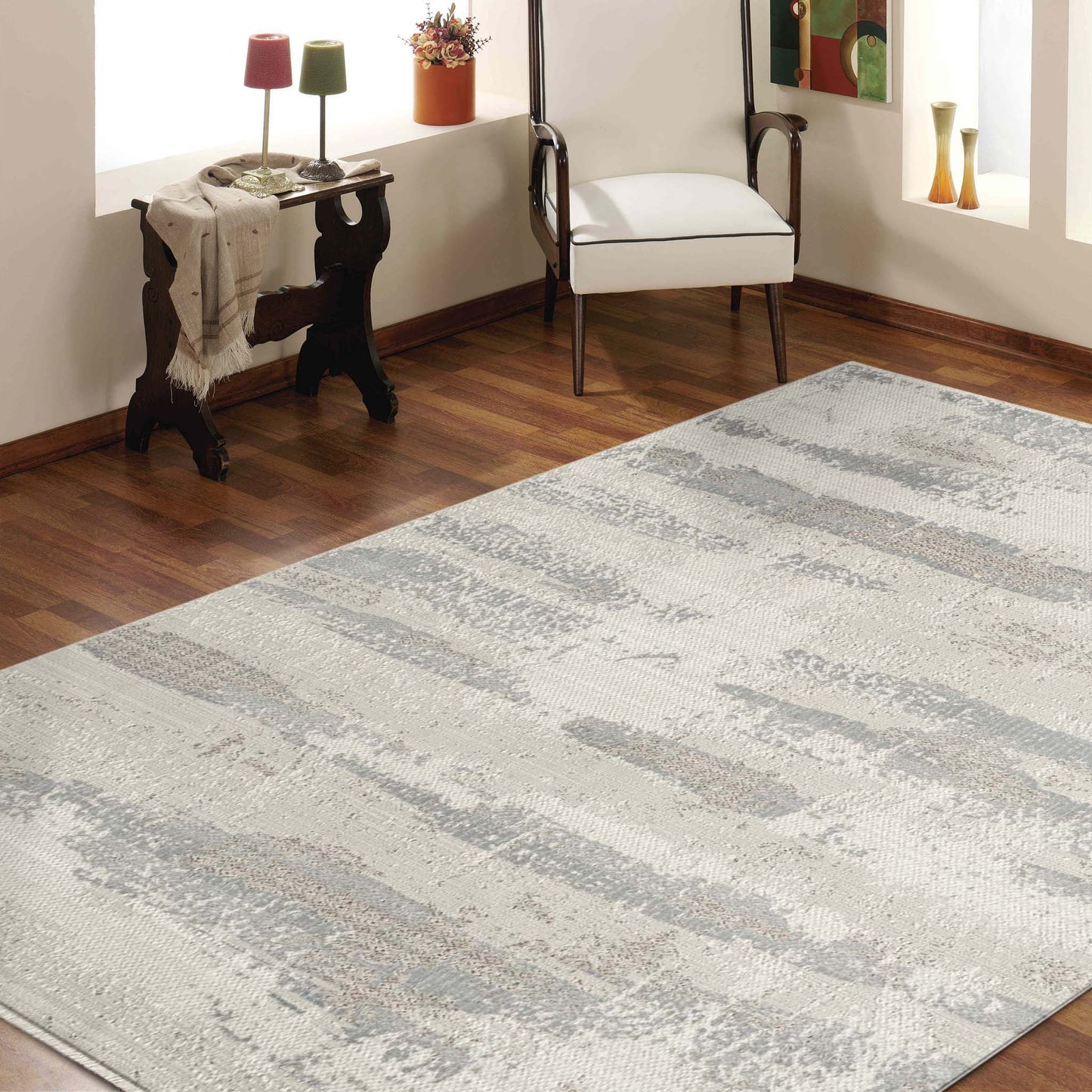 Aria 8205 Light Grey Rectangle Rug