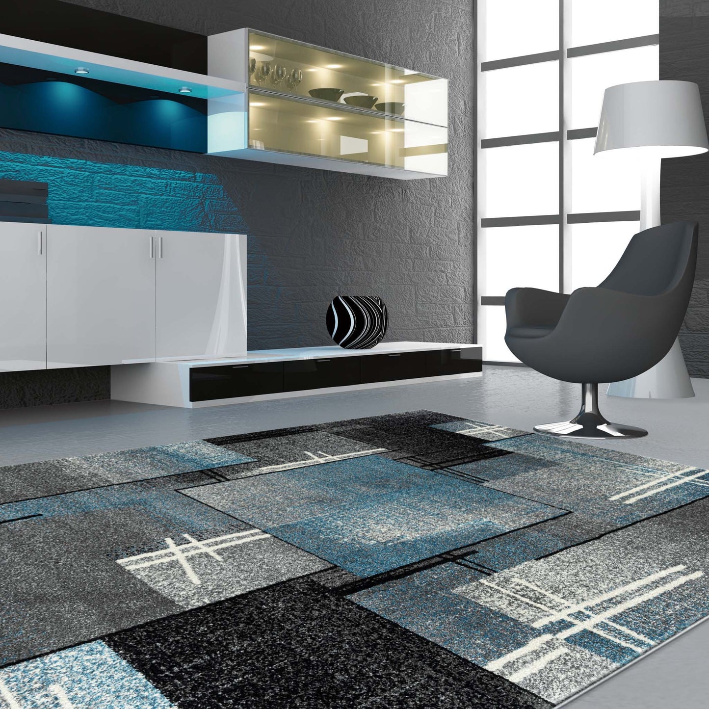 Aspen 754 Blue Rectangle Rug