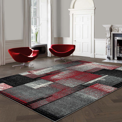 Aspen 754 Red Rectangle Rug