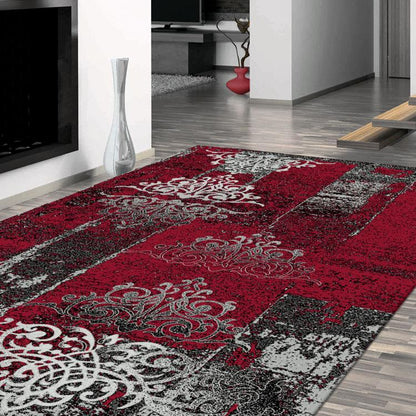 Boston 6968 Red Rectangle Rug