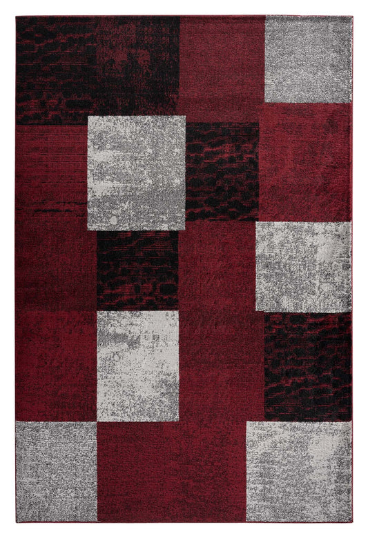 Boston 1166 Red Rectangle Rug