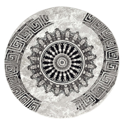 Boston 6447 Grey Round Rug