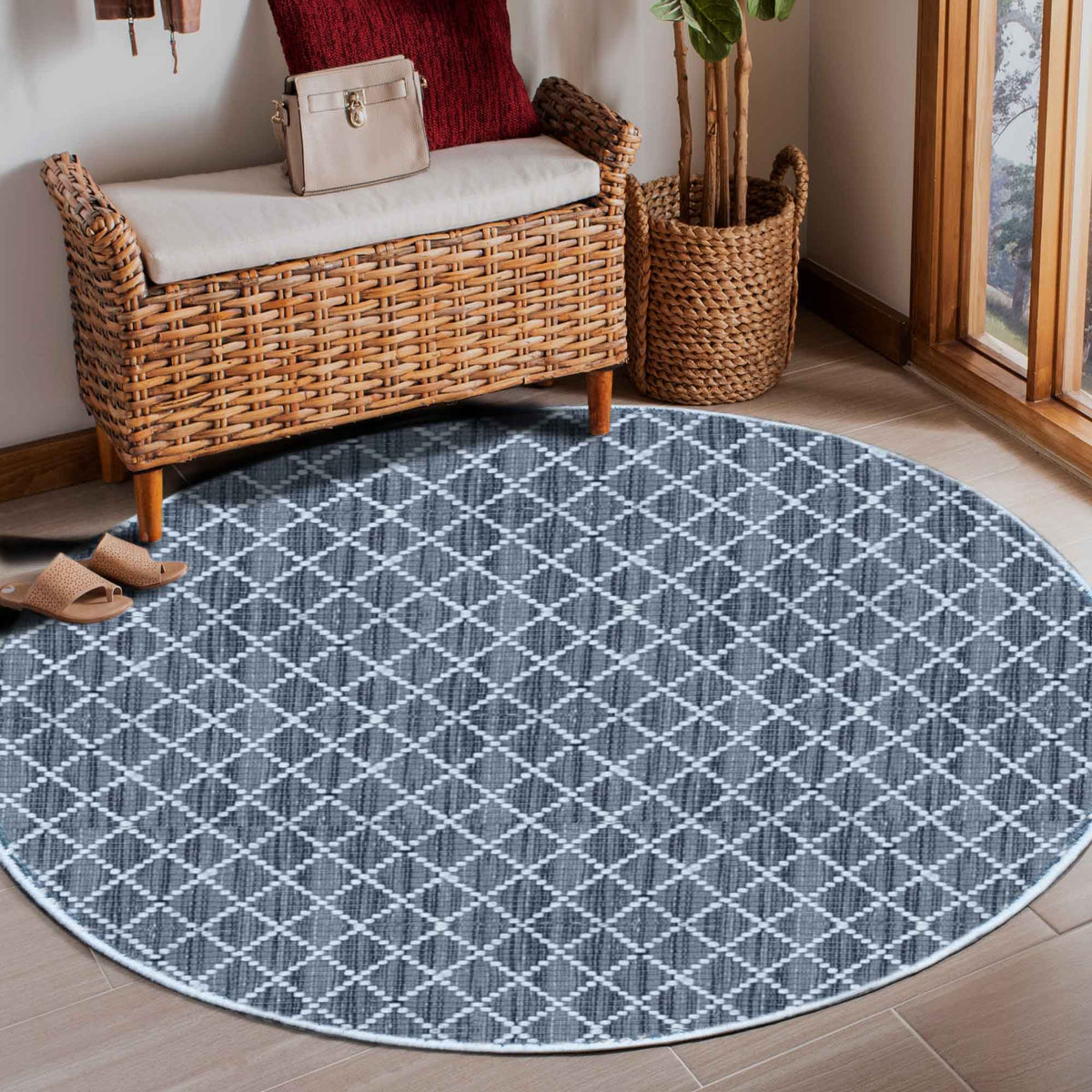 Argyle Dark Grey | Rug Queen Australia