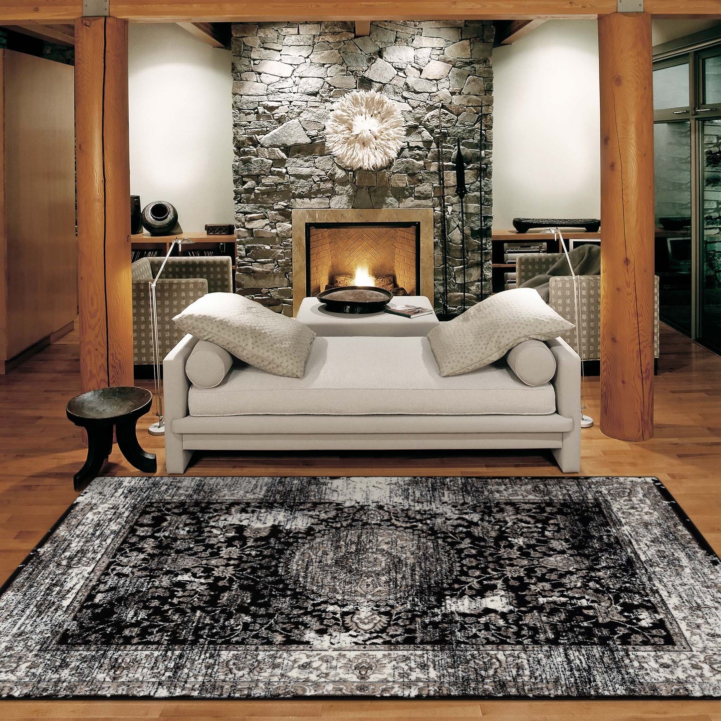 Dynasty 3464 Black Rectangle Rug