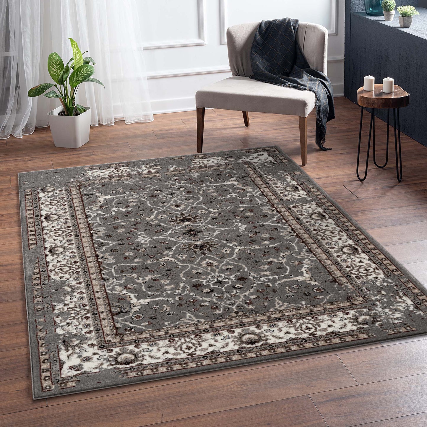 Dynasty 3465 Grey Rectangle Rug