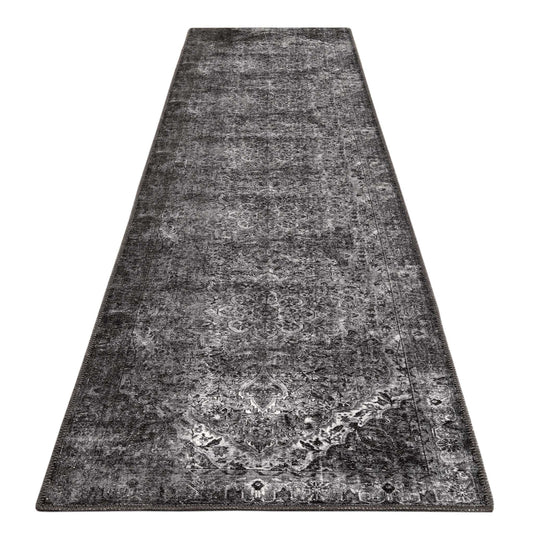 Fame 24 Dark Grey Hallway Runner