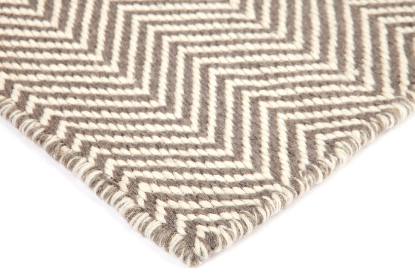 Herringbone Ash Grey Modern Rug