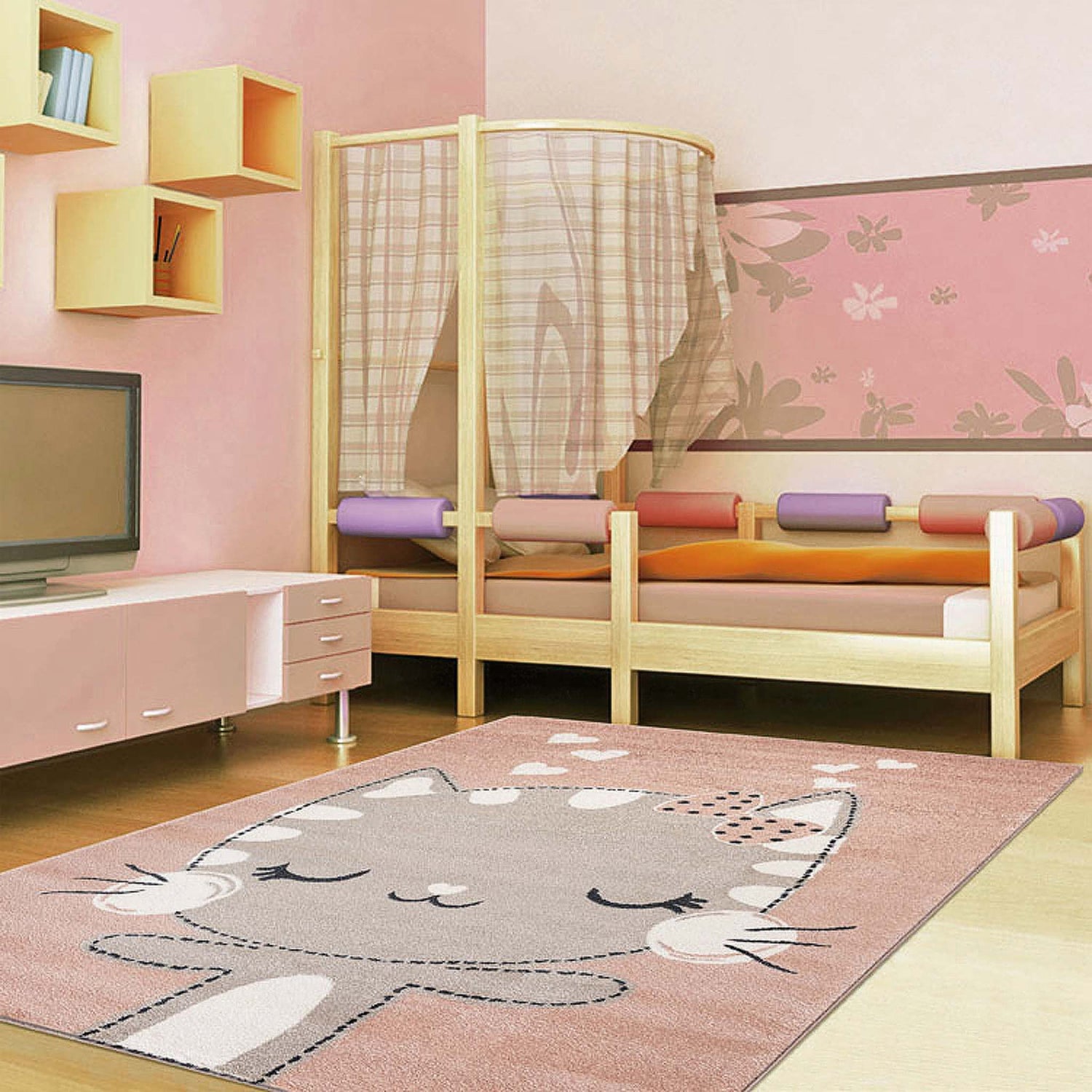 Kidszoo 1927 Pink Rectangle Rug | Rug Queen Australia