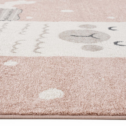 Kidszoo 2437 Pink Rectangle Rug