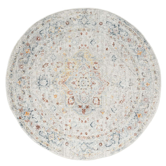 Luna 7403 Cream Round Rug