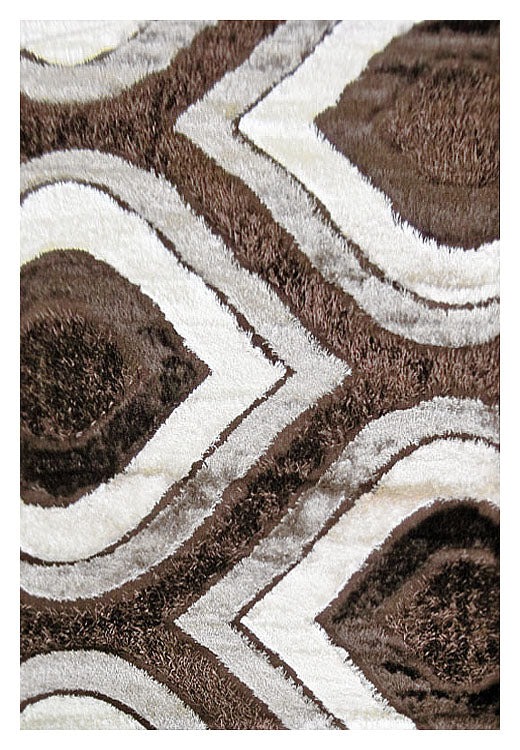 Luxury Shaggy 1204 Brown Rectangle Rug