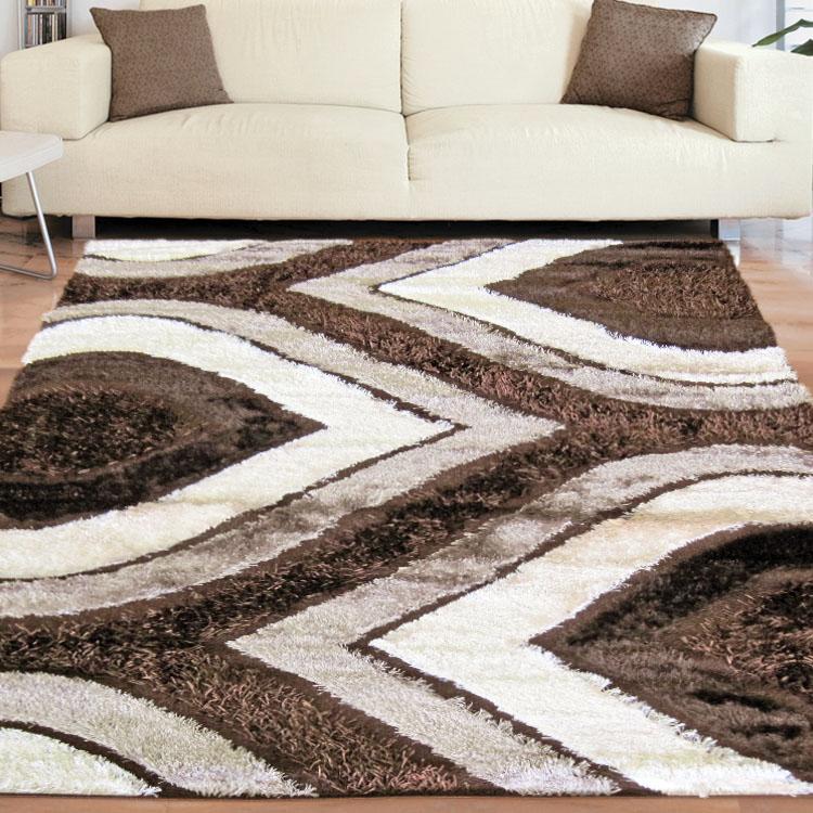 Luxury Shaggy 1204 Brown Rectangle Rug