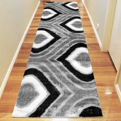 Luxury Shaggy 1204 Grey Hallway Runner