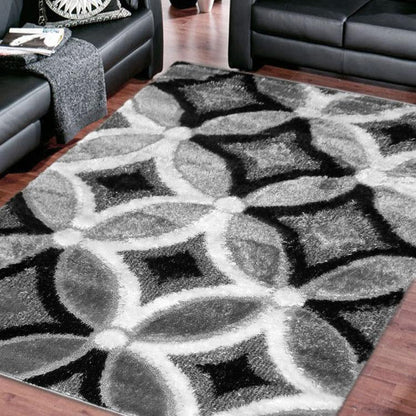 Deliciae Shaggy 6048 Grey Rectangle Rug