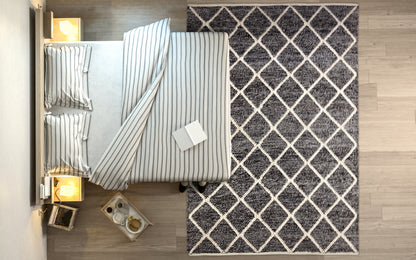 Antwerp Grey Crosshatch Soft Rug