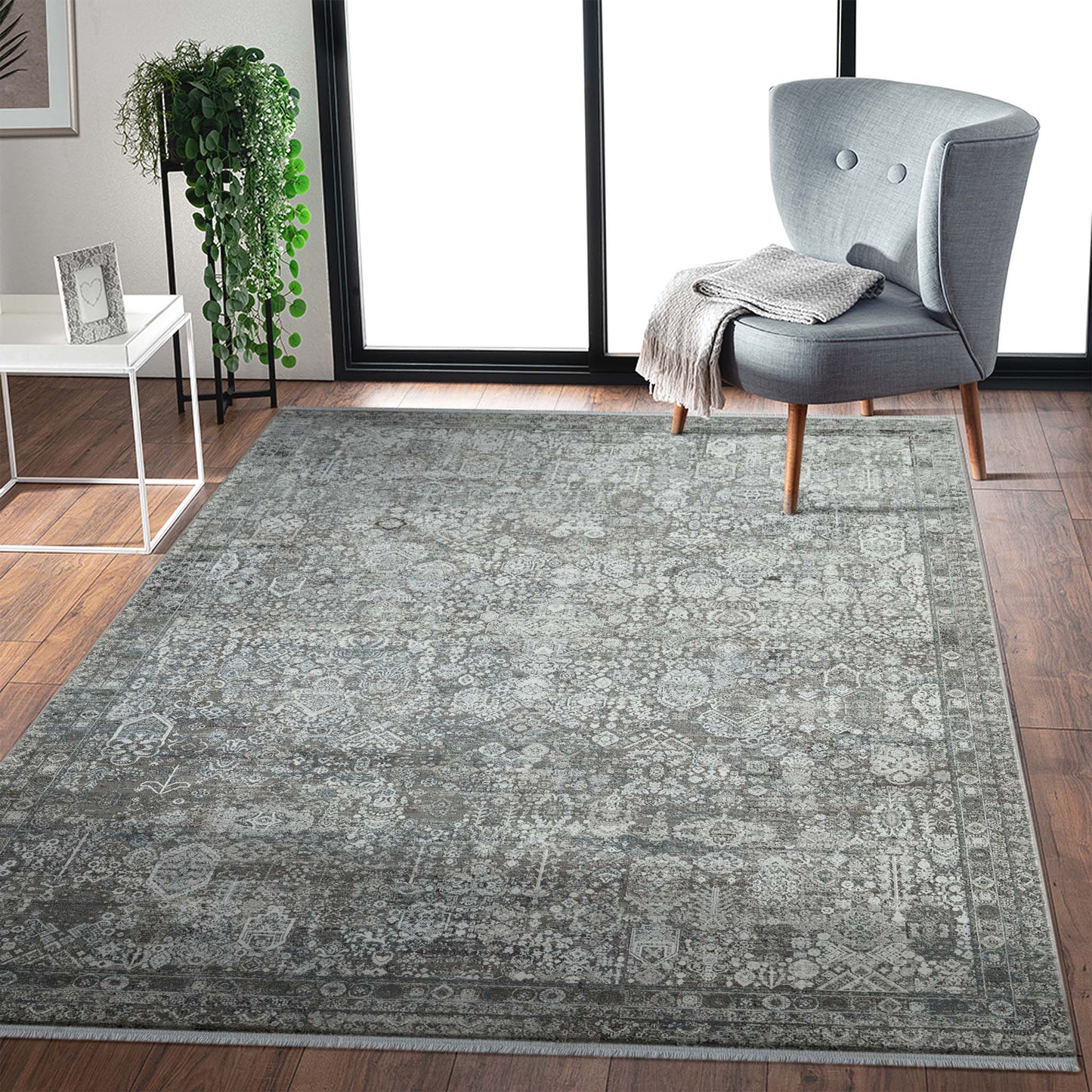 Oxford 312 Grey Rectangle Rug