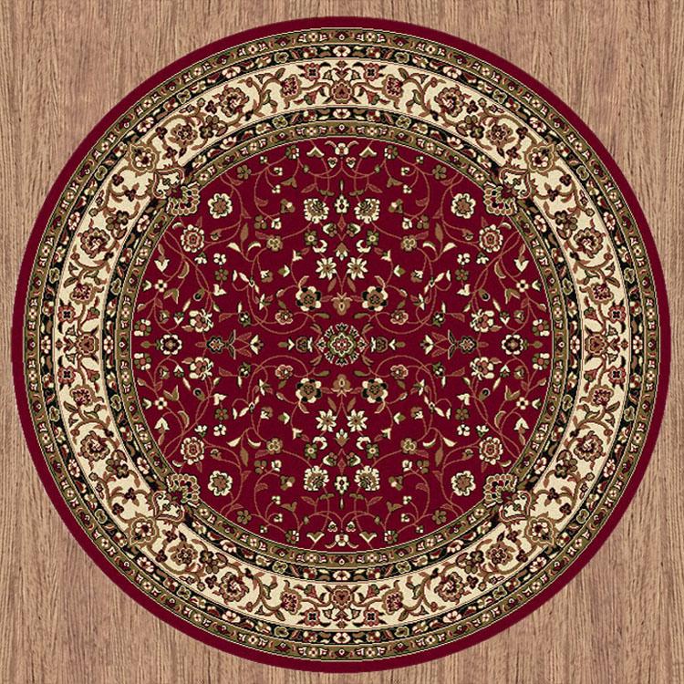 Palace 7146 Red Round Rug Round Rug – Rug Queen