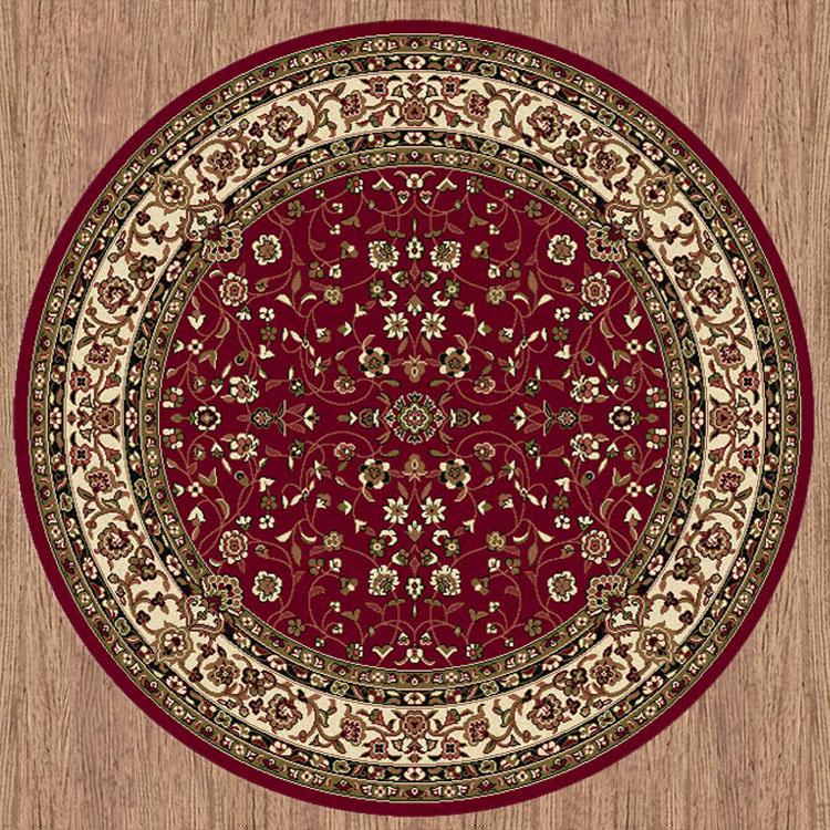 Palace 7146 Red Round Rug Round Rug