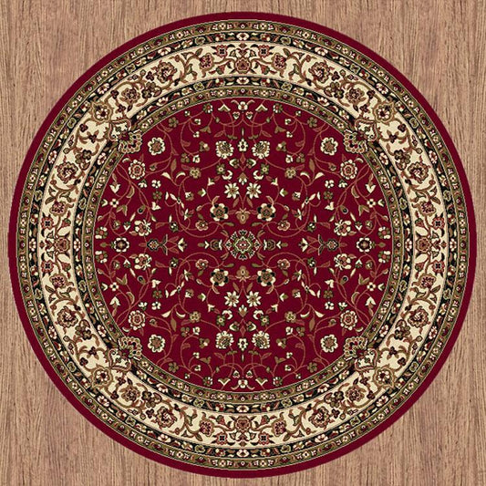 Palace 7146 Red Round Rug Round Rug