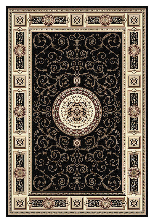 Palace 7647 Black Rectangle Rug