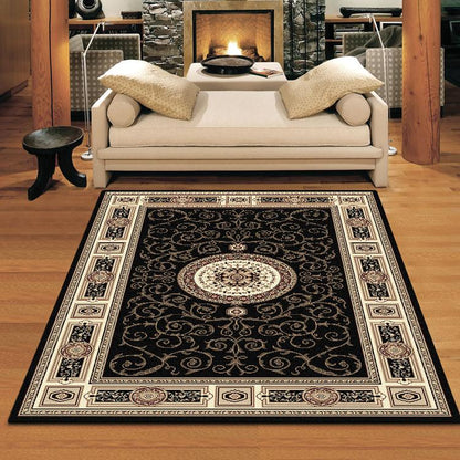 Palace 7647 Black Rectangle Rug