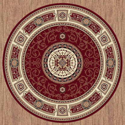 Palace 7647 Red Round Rug