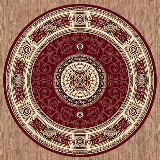 Palace 7647 Red Round Rug