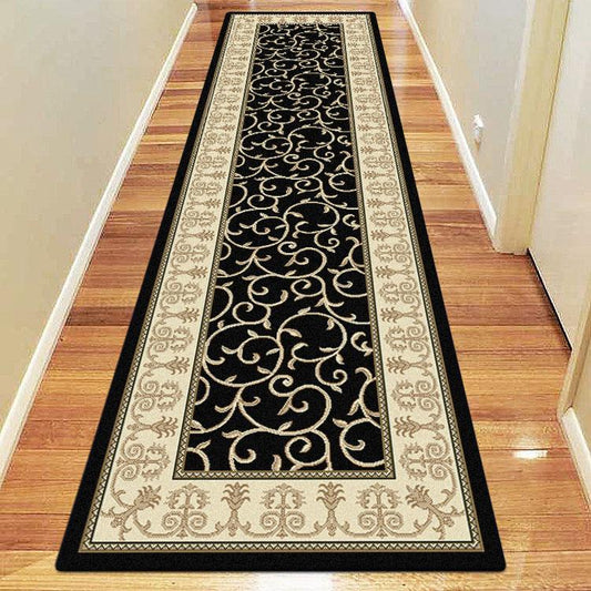 Palace 7653 Black Hallway Runner