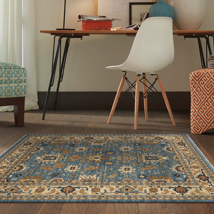 Persian 1260 Blue Rectangle Rug