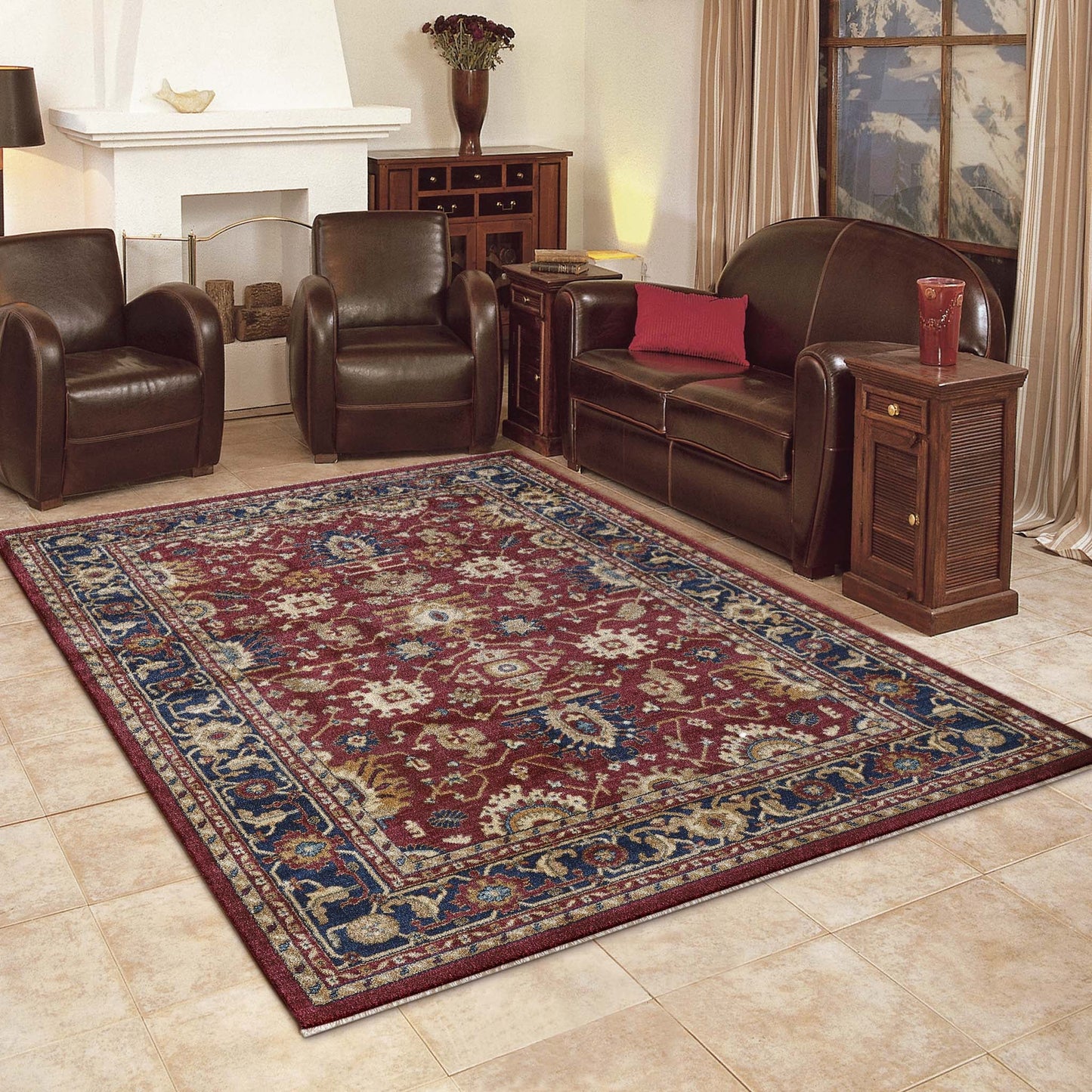 Persian 1260 Red Rectangle Rug