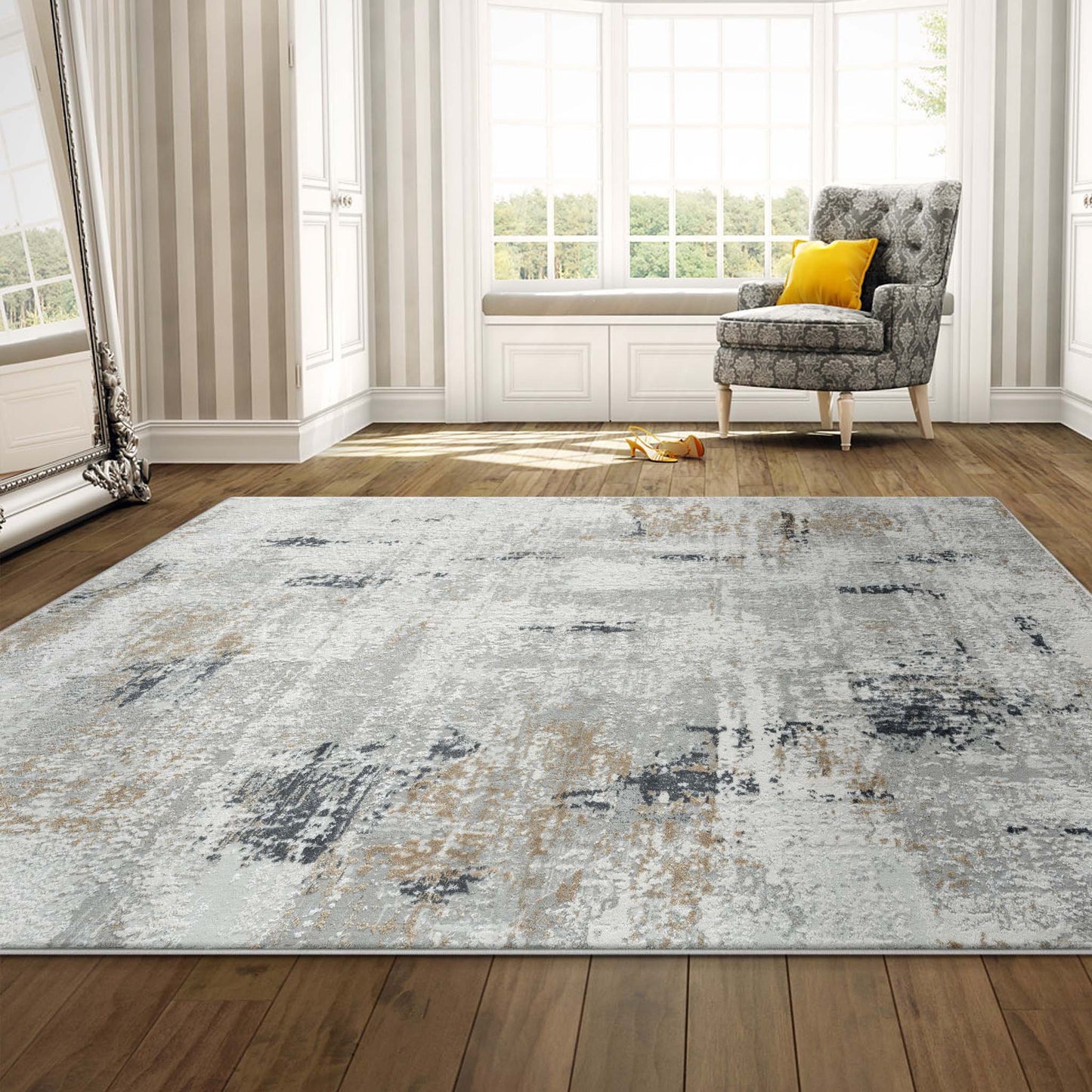 Portland 101 Grey Rectangle Rug