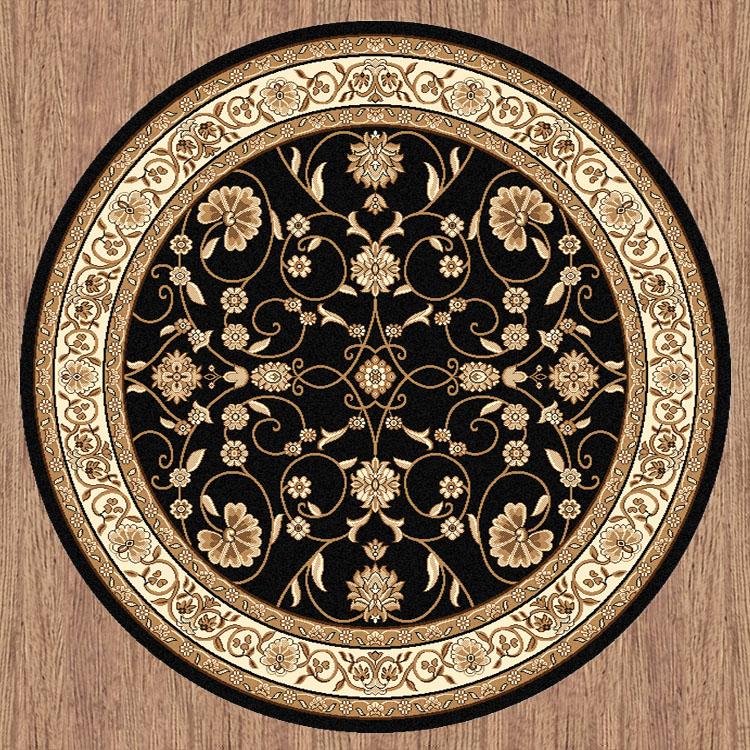 Royal 8001 Black Round Rug