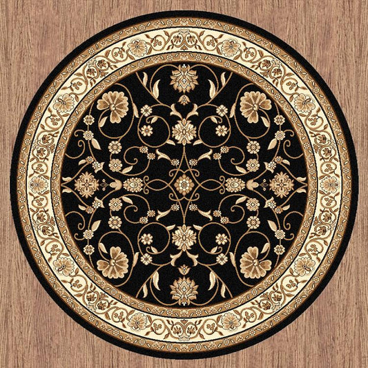 Royal 8001 Black Round Rug