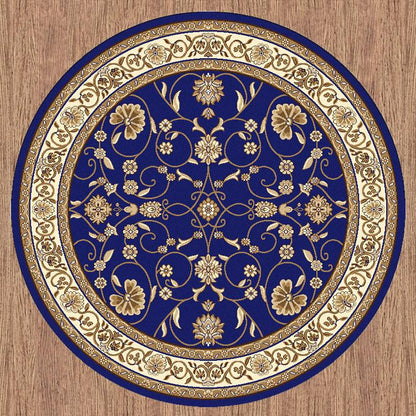 Regal 8001 Dark Blue Round Rug