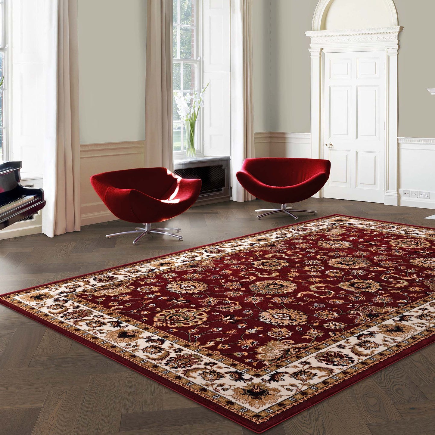 Royal 8005 Red Rectangle Rug