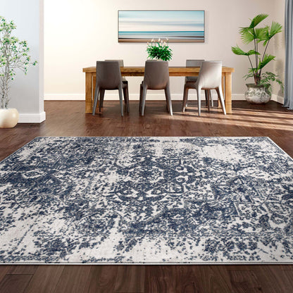 Sahara 4 Blue Rectangle Rug