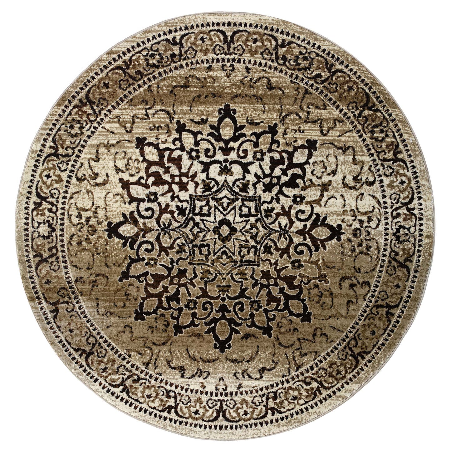 Sahara 892 Beige Round Rug