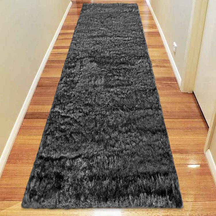 Soft Shaggy 1001 Dark Grey Hallway Runner