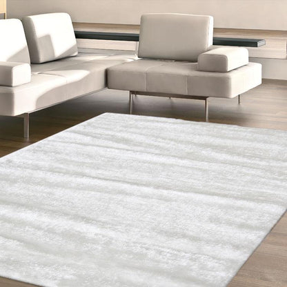 Soft Shaggy 1001 White Rectangle Rug