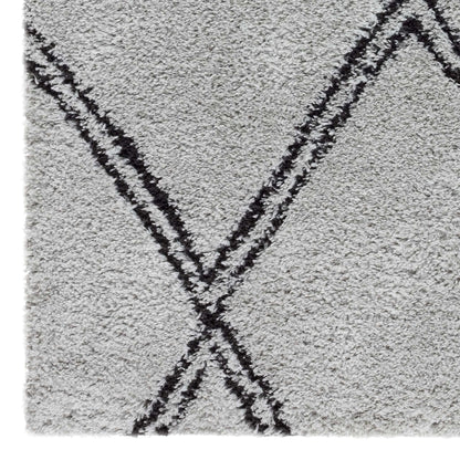 Sorento Shaggy 329 Grey Rectangle Rug