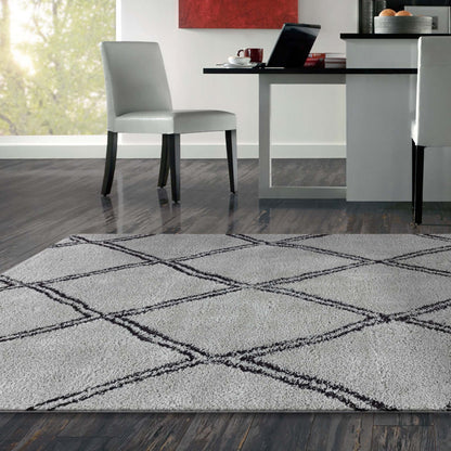 Sorento Shaggy 329 Grey Rectangle Rug