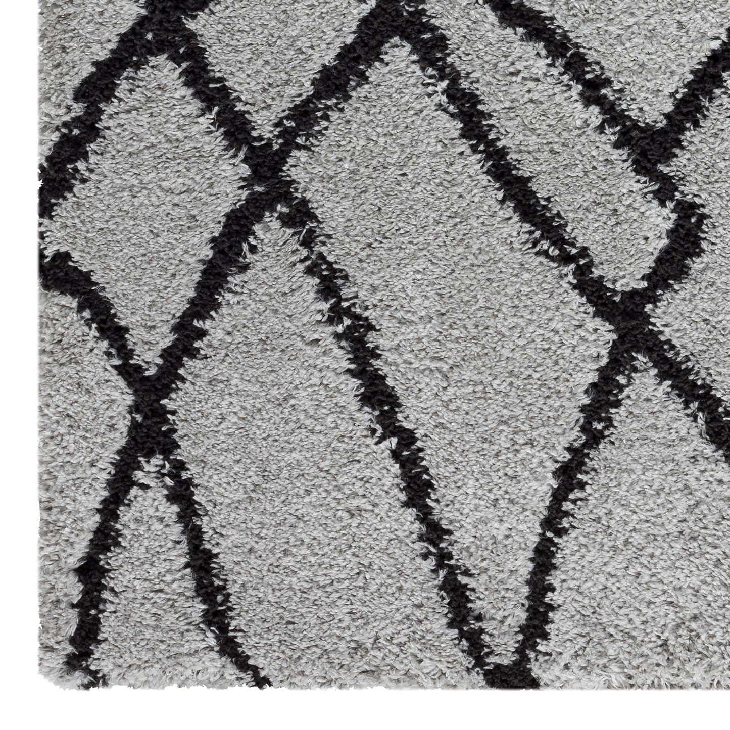 Sorento Shaggy 346 Grey Rectangle Rug