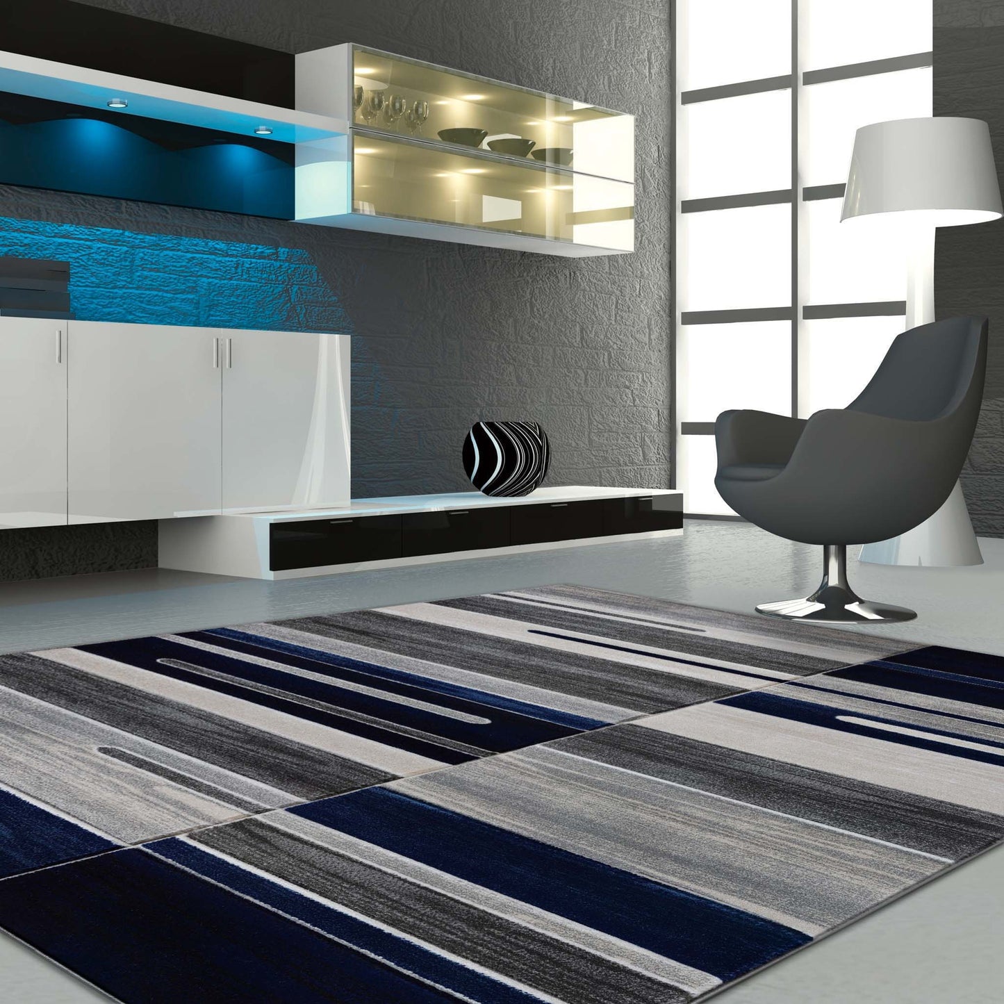 Sungate 2089 Grey Rectangle Rug