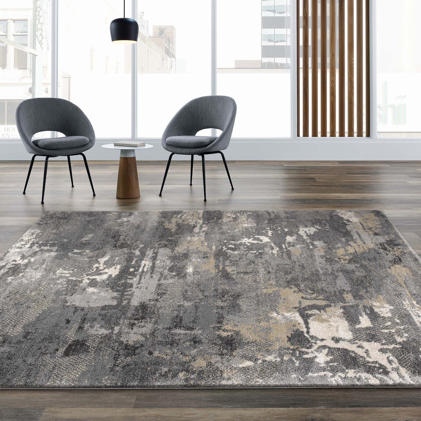 Urban 669 Grey Rectangle Rug