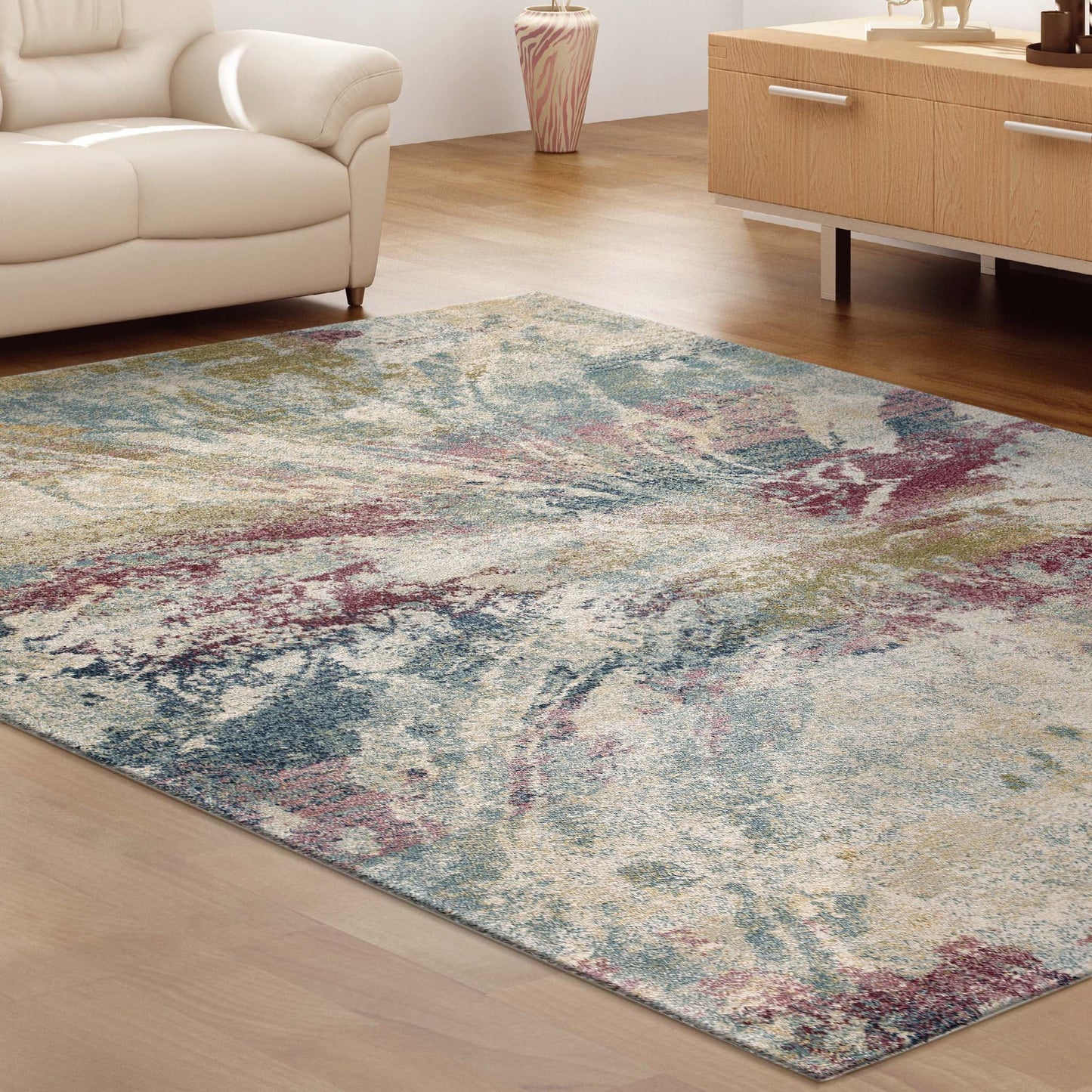 City 676 Green Rug Rectangle Rug